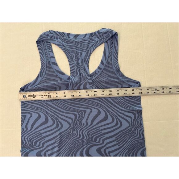 Athleta Sz Small Momentum Seamless Tank Top Blue Marble Racerback - Picture 5 of 6